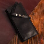 Roadster Vault – Long Trifold Bikerz Wallet with Chain & Belt Safety Black